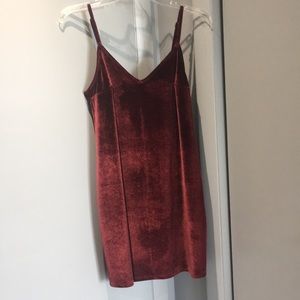 Red Velvet Slip Dress